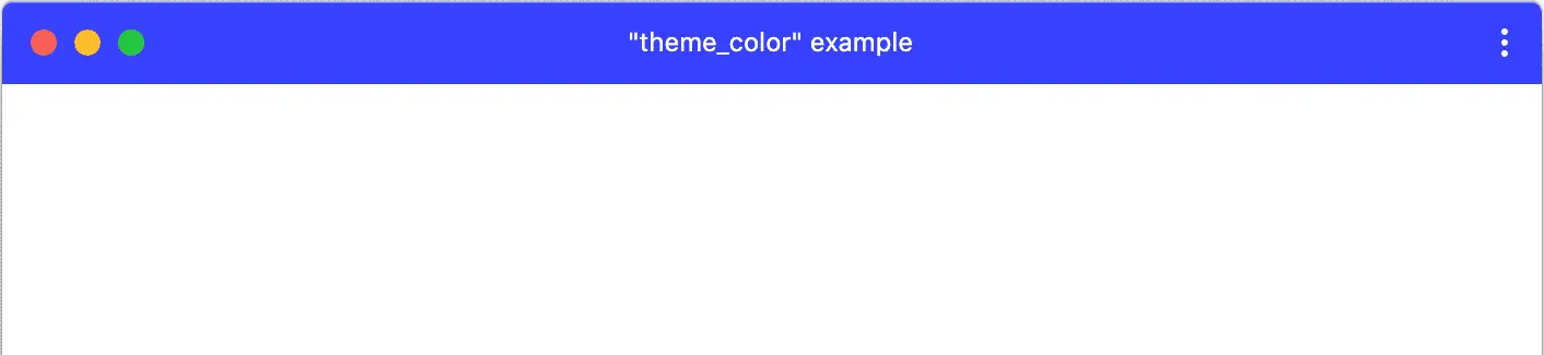 PWA theme_color — tarayıcı toolbar ve Android bildirim çubuğu rengi